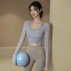 ACKDCS Women's Padded Long Sleeve Sports Yoga Top