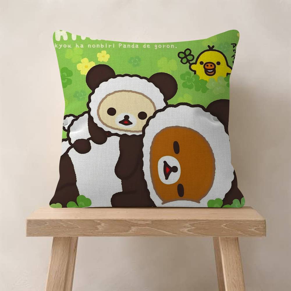 Cute Cartoon Anime RRilakkuma Cool Cushion Cover Pillow Cover Decor Pillowcase Printed Cushion Case For Couch