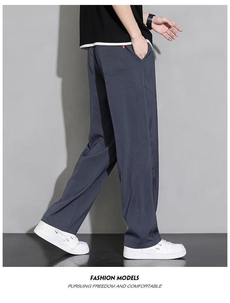 Men's Retro Japanese Style Loose Straight-Leg Pants - Trendy All-Match Casual for Spring & Autumn