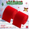 2 Rolls 2.5 Inch 10 Yards Christmas Velvet Ribbon Single Face Christmas Plain Velvet Ribbon for Gift Wrapping Crafts Xmas Wreath Tree Decor(Red)