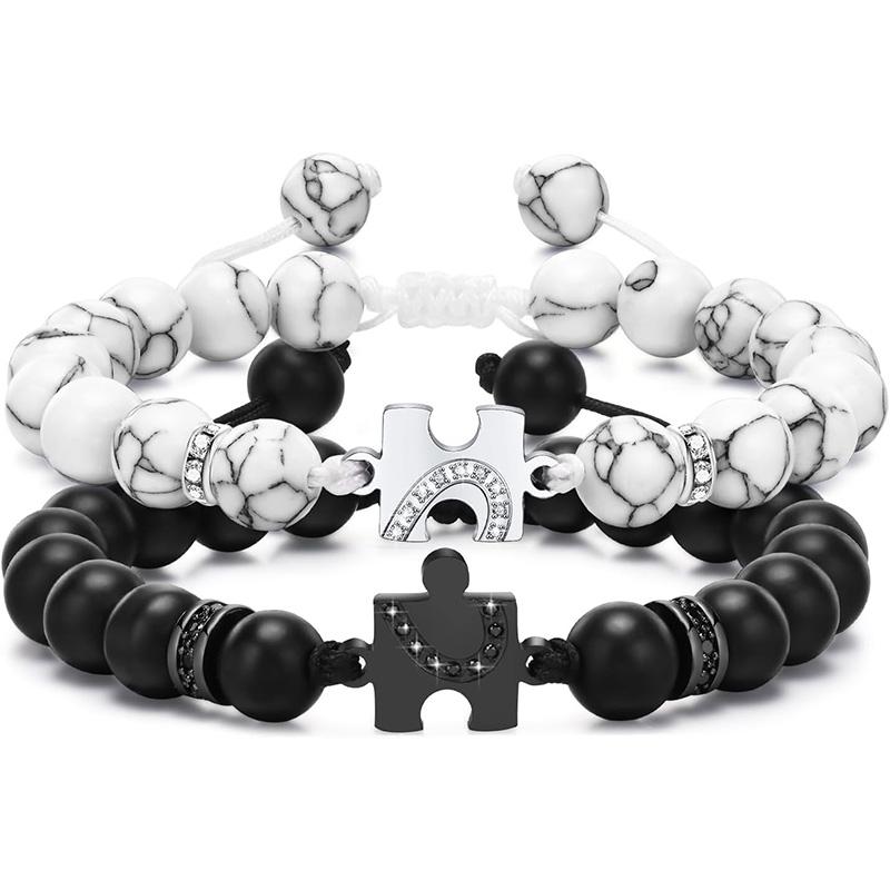 

Matching Bracelets for Couples Puzzle Heart Stainless Steel Bracelets