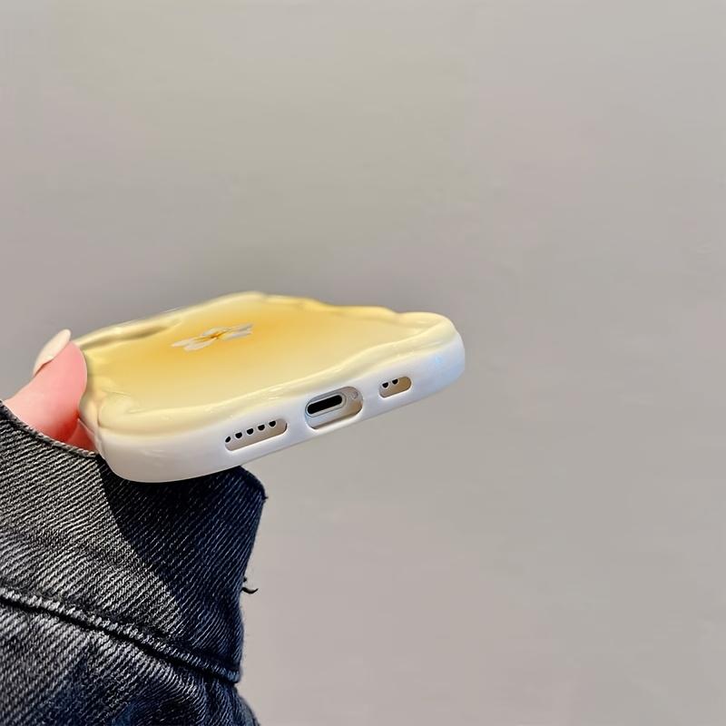 Chrysanthemum petal TPU cream patterned phone case suitable for iPhone 17 16 15 14 13 12 11Pro/Max/Plus anti drop and shockproof