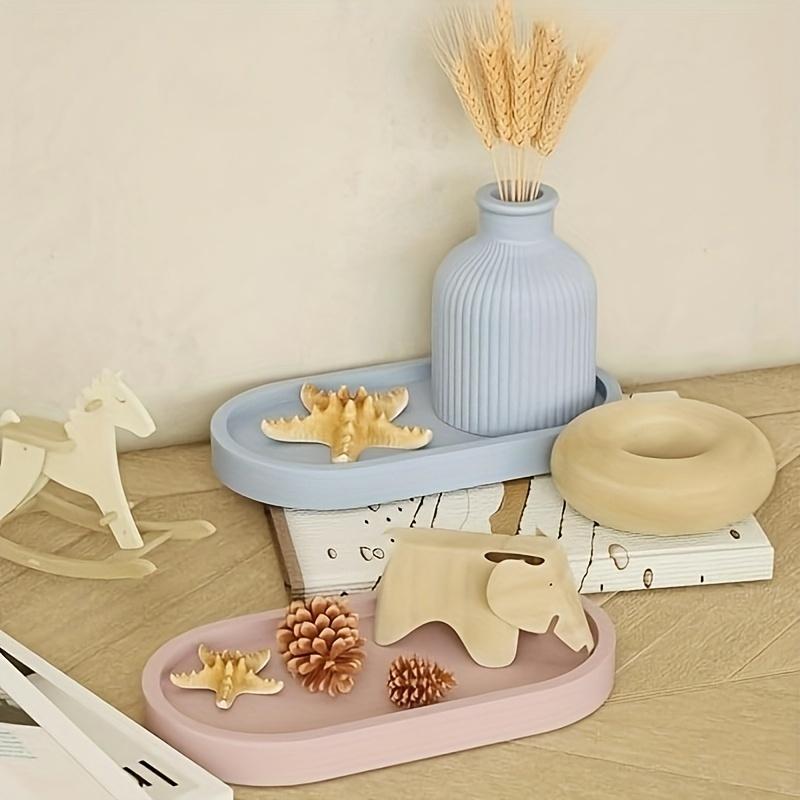 2er-Set Silikonformen Blumentöpfe Vasen Tabletts Formensets Gips Harzformen handgefertigte Kerzenständer Bastelformen Heimdekorationen