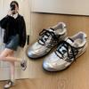 4CM~ Zapatos de entrenamiento alemanes transpirables que aumentan la altura para mujer 2025 nuevos de verano versátiles casuales deportivos de suela plana zapatos de suela blanda
