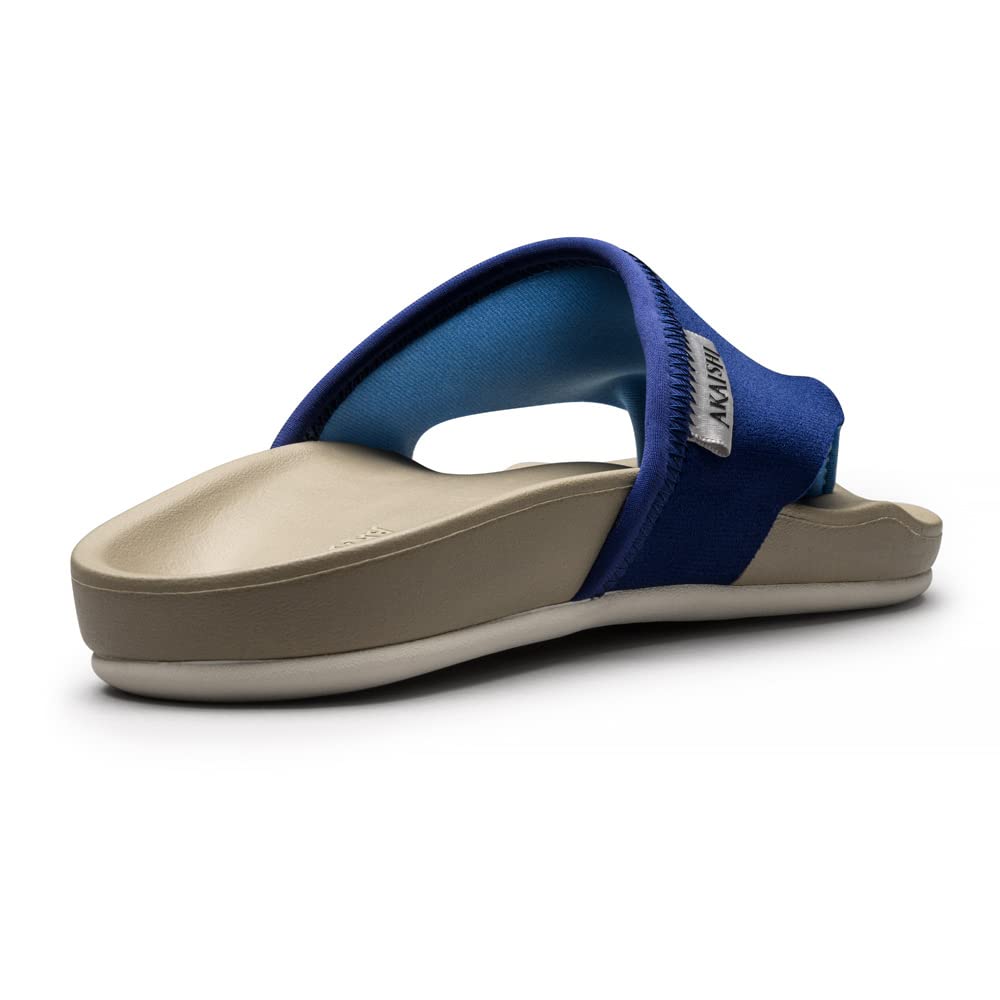 AKAISHI Official Arch Fitter 610 Exercise Room Sandals Room Indoor Use Five-Toe (M (23.0cm-23.5cm)), Navy, Women's Shoes,