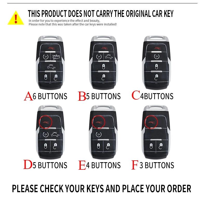 Interior Mouldings Metal Car Key Cover Fob Case Shell for Dodge Ram 1500 Pickup TRX Rebel Ram 2500 3500 4500 5500 2019 2020 2021