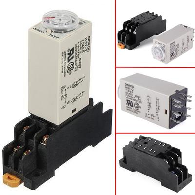 1pc Neue H3Y-2 AC 220V Kleine Verzögerung Timer Zeitrelais 0 ~ 60 Sekunden 8 Pin mit Basis