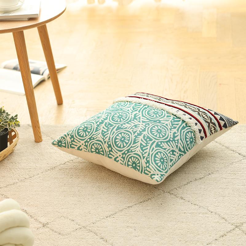Cotton and Linen Pillow B&B Living Room Sofa Nap Cushion Bay Window Bedside Car Decorative Waist Pillow Case