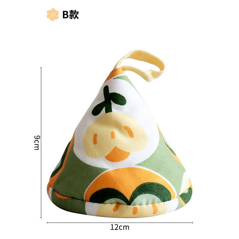 1 Unidad Tapa Triangular para Olla Capucha Animal de Dibujos Animados Algodón Cocina Aislamiento Clip Asa Guante Regalo de Navidad
