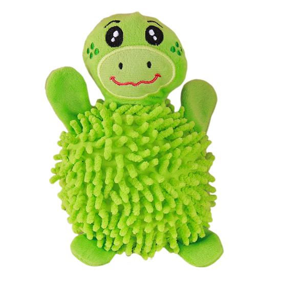 Squeaky Plush Dog Toy Mop Animal Design Stuffed Crinkle Pet Chew Toy Interactive Puppy Teething Toy for Small Dogs