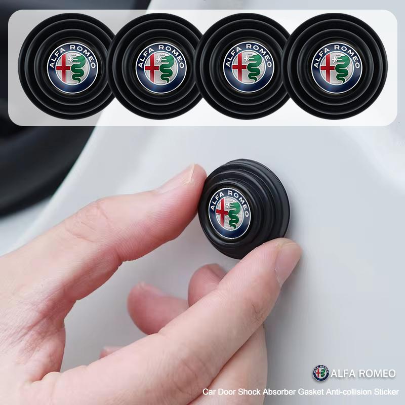 Car Door Shockproof Gasket Shock Absorbing Buffer Pad Sticker For Alfa Romeo MiTo 147 Giulia 156 159 Stelvio Giulietta VolanteOY5