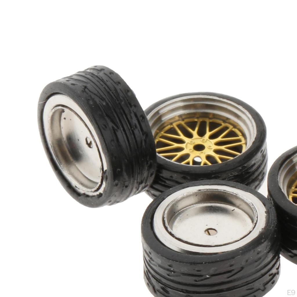 1:64 Scale Diecast Car Wheel And Tire Combo