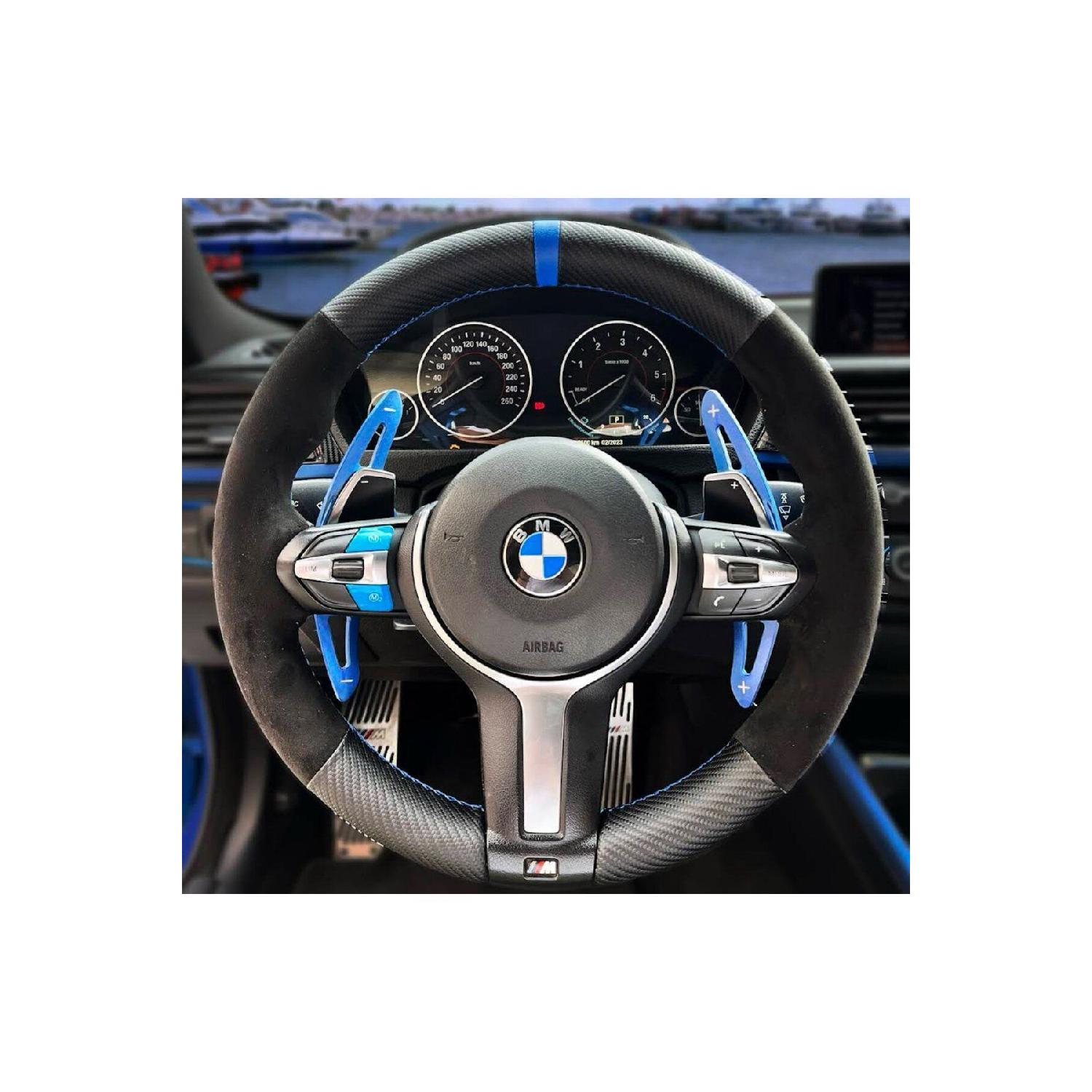 

Кільце Bmw F30 Alcantra Carbon Blue з синьою строчкою