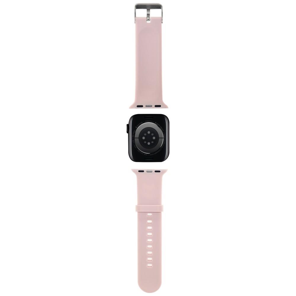 Karl Lagerfeld Strap KLAWMSLKCNP Apple Watch 38/40/41mm Pink Strap 3D Rubber Karl&Choupette Heads