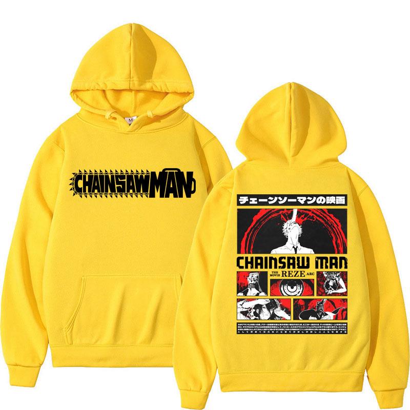 Japanese Anime Chainsaw Man Graphic Hoodie Men Women Fashion Vintage Cartoon Manga Sweatshirt Fleece Oversized Cotton