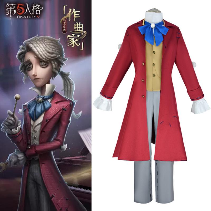 Identity V Komponist Cosplay, Standard-Überlebenden-Skin Vollständiger Trenchcoat Spielkostüm
