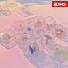 30pcs Clear Plastic Storage Box Set,Space-Saving, For Jewelry, Earrings, DIY Crafts, Hardware, Versatile, Desktop Installation
