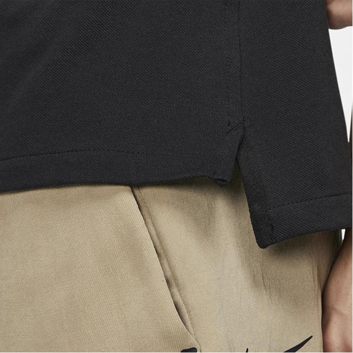 Nike Solid Color Short Sleeve Polo Shirt Men Tops Black BV0481-010