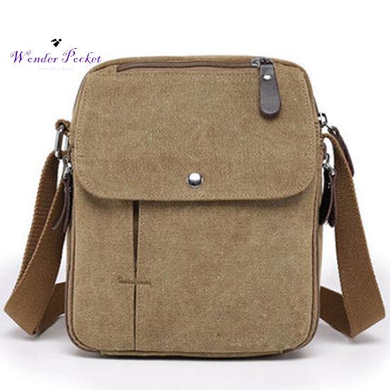 Borsa A Tracolla In Tela Vintage Uomo - Multitasche, Regolabile - Per Scuola E Viaggi - Foto 5