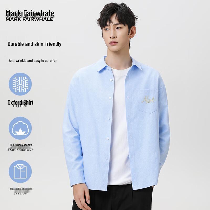 Mark Fairwhale Men s Oxford Casual Long-Sleeve Shirt 3XL