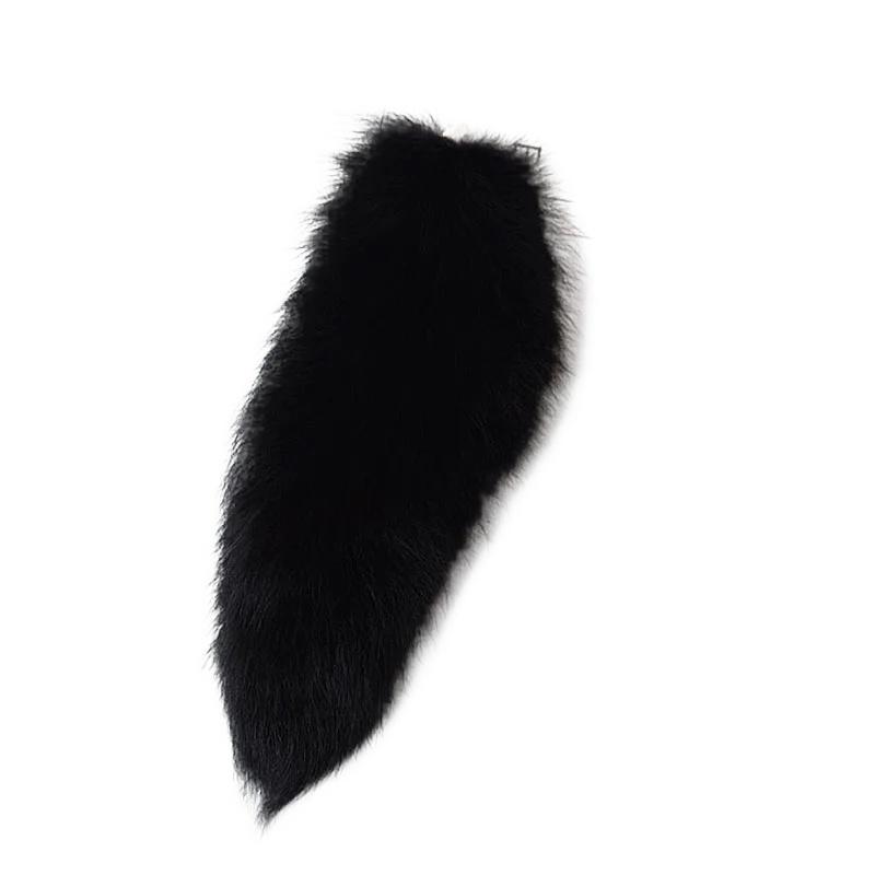 Charm Handbag Accessories Lovely Keyring Fashion Fluffy Jewelry Gift Fox Tail Fur Keychain Long Pendant 40cm