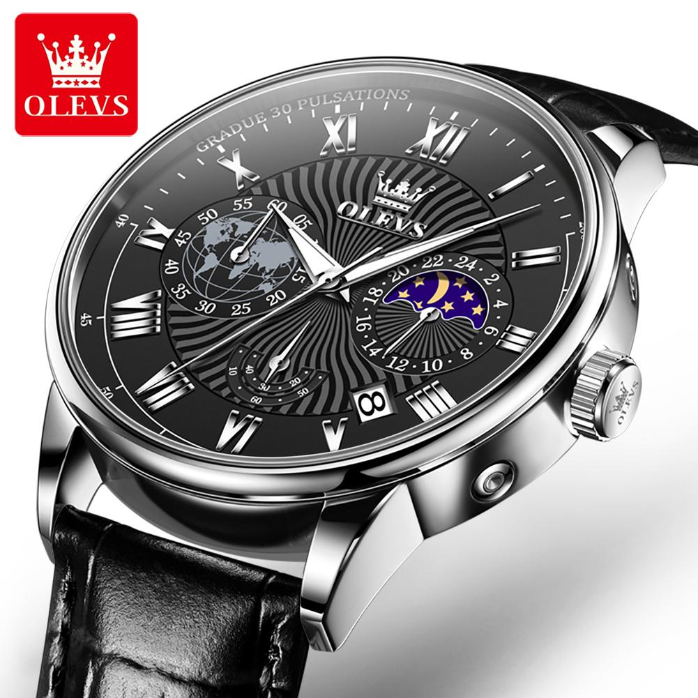 Olevs 2893 Hot Business Brand Luminous Waterproof Chronograph Watches Men Luxury Men's Quartz Watch