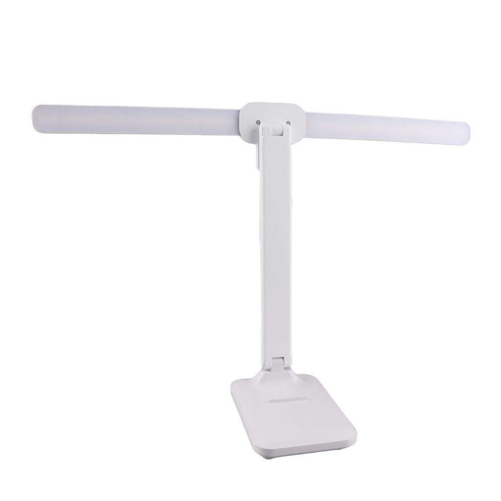 2 Köpfe Schreibtischlampe 3 Farben Stufenlos Dimmbar Flexibel Touch Studien Schreibtischlampe für Schlafzimmer Wohnheim Stecker Version