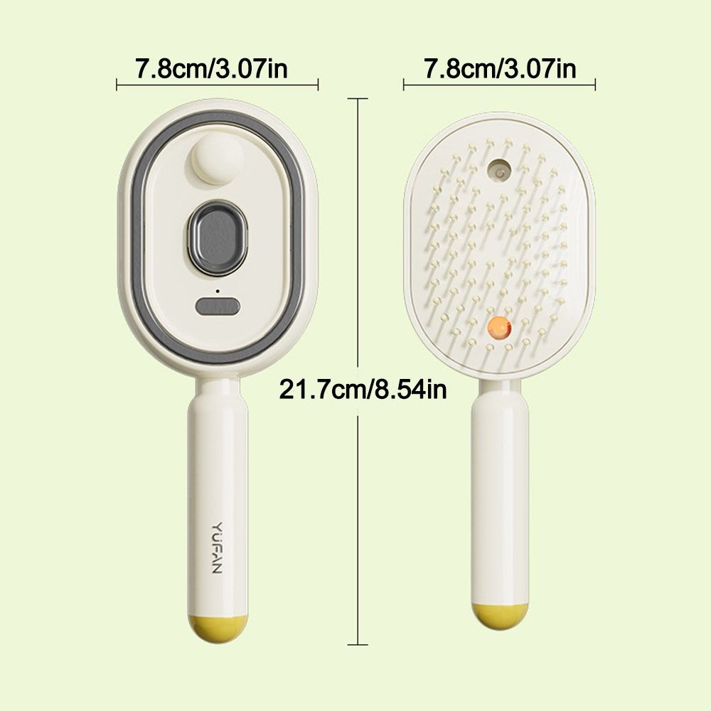 2026 Electric Steaming Hair Straightener Brush Electric Spray Air Cushion Massage Hair Brush Rechargeable Detangling Steam Brush