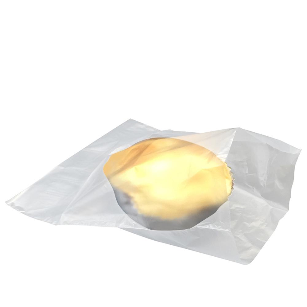 Oil-Proof Portable Bread and Snack Takeaway Bag 18.5X22CM 100 Pcs Transparent Film