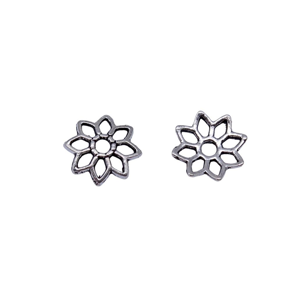 Multi Color Swirl Flower Bead Caps Spacer Beads For Jewelry Making Components