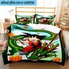 3PCS Goku Anime 3pcs Bedding,Including 3PCS Duvet Cover And 2pcs Pillowcases Perfect for Christmas,Ideal for Bedroom, Dormitory