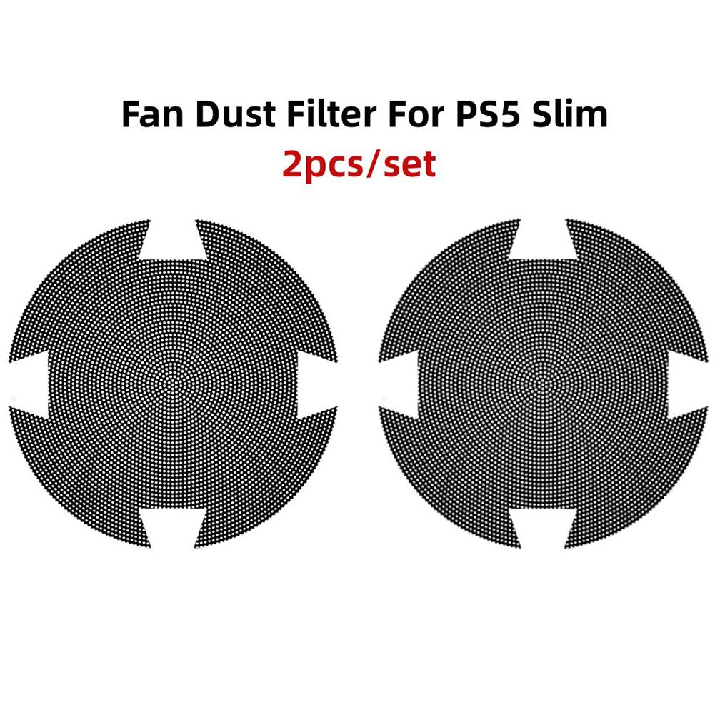 2/4 Pack Fan Dust Filter Breathable Ventilation Cooling Fan Dust Mesh PVC Anti-Dust Cover for PS5 Slim for PlayStation 5 Slim