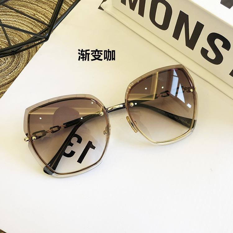 Rimless Square Polarized Sunglasses for Women Designer Sun Glasses Vintage Shades UV400 Eyewear Trendy Street Wear Accessories
