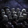 Miniature Scene Layout Accessories 14 Pcs Mini Tombstone Model, 3D Printed Cemetery Gravestone Scenery High Precision Props for Tabletop Gaming