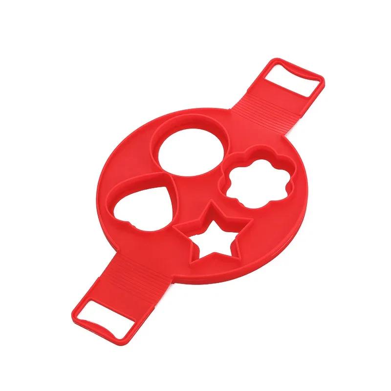 4/7 Holes Egg Pancake Maker Non Stick Silicone Mould Kitchen Baking Omelet Moulds Flip Cooker Egg Ring Egg Mold Baking Accessory