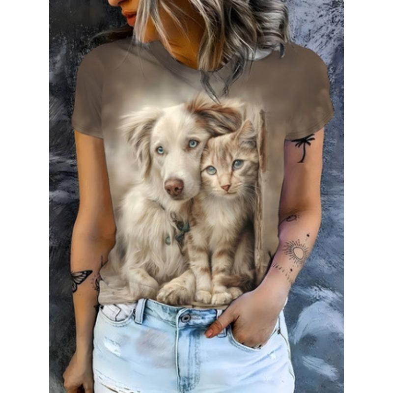 Women's Short-sleeved Fashion Printed Top Casual Comfortable T-Shirts Women’s