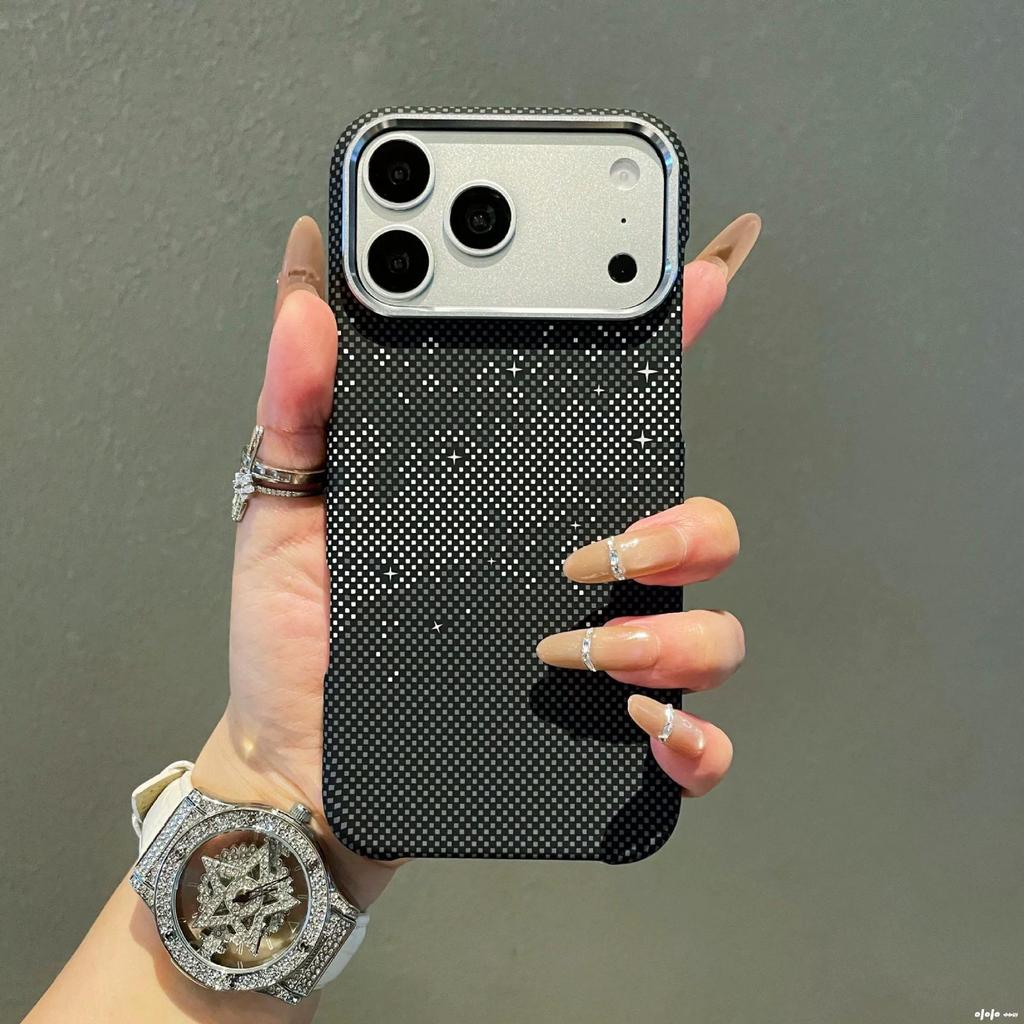 Kevlar Magnetic Drop-Proof Phone Case for iPhone 17 PRO MAX with Floating Light Ripples Design.