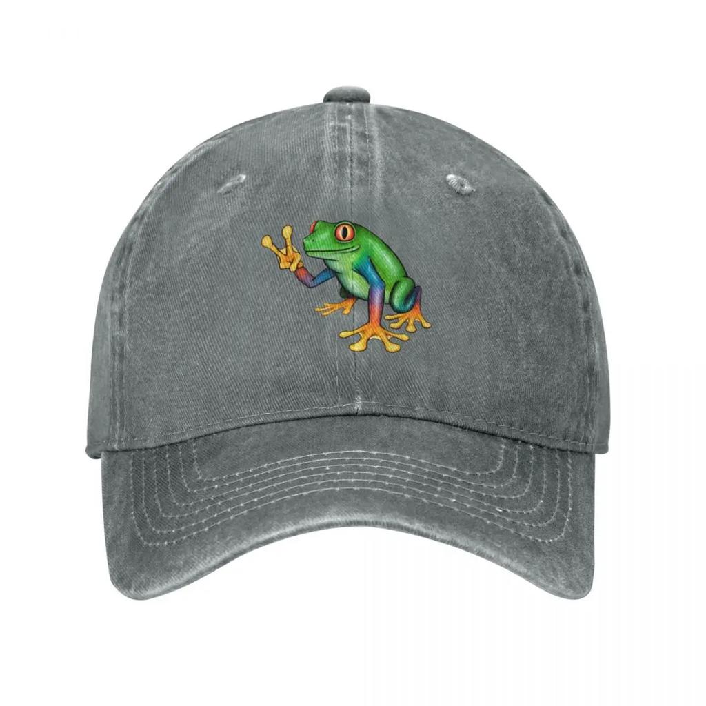 Peace Frog Baseball Cap Visor Anime Hat Luxury Brand Big Size Hat Womens Beach Unisexs