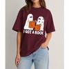I Got A Rock Shirt Ghost Halloween Trick or Treat Graphic Tee Funny T-Shirt