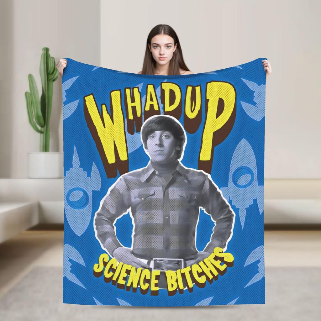 American The Big Bangs Theory Soft Warm Blanket Picnic Plush Throw Blanket Funny Couch Bed Flannel Bedspread Sofa Bed Cover