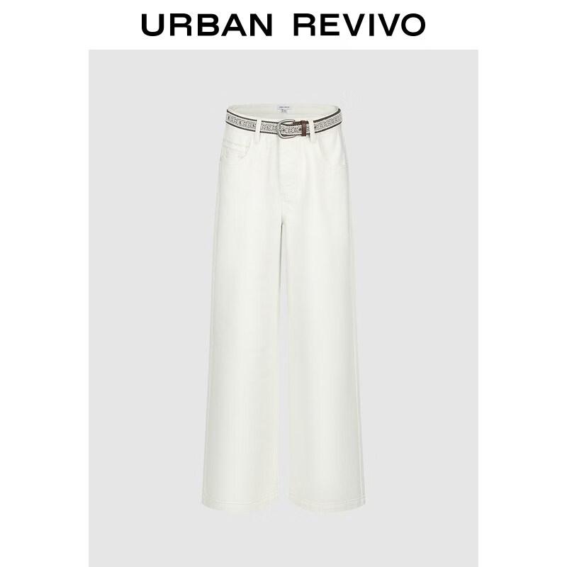 

UR 2026 Women s Retro Belt Cotton Wide-Leg Pants 27