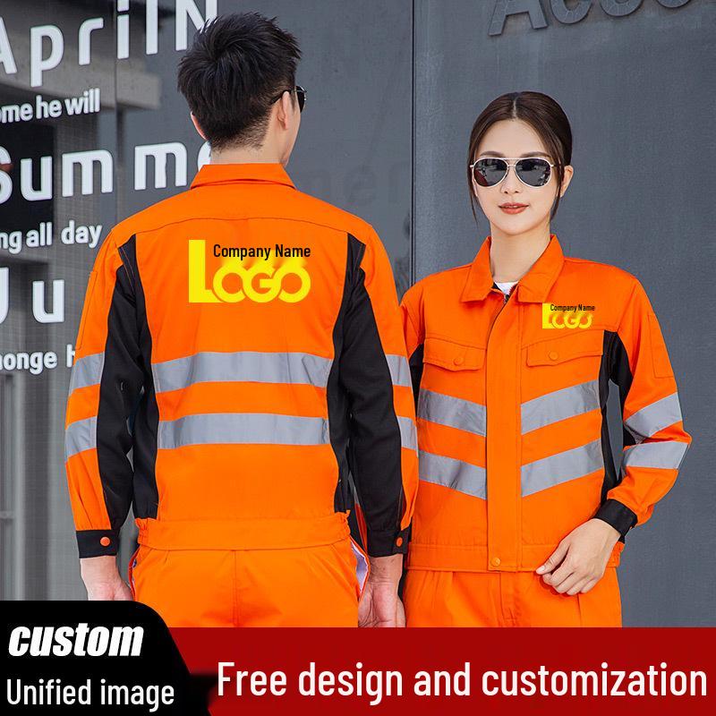 Set Reflectorizant de Lucru pentru Bărbați pentru Primăvară și Toamnă - Ideal pentru Salubritate, Peisagistică și Construcții