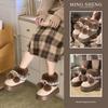 Fashion Faux Fur Winter Boots for Women Non Slip Plush Snow Boots Woman Thick Bottom Warm Cotton Shoes Platform zapatillas de mujer