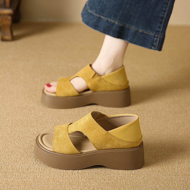 Platform Sandals Women's New Summer Two Wear Great Look Beautiful Not Tired Feet with Skirt Shoes
