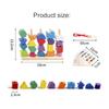 Montessori Wooden Toys Color Shape Matching Puzzle Game Colorful Beaded Color Cognition Early Educational Toys Gift For Children
