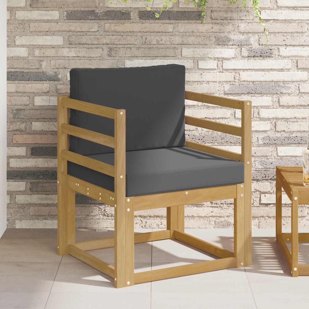 2 Piece Outdoor Sofa Set Polyester White and Anthracite