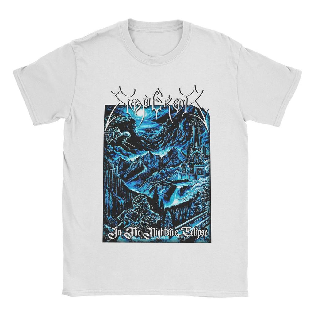 Men Black Metal Band T-Shirts Emperors Cotton Tees Summer Vintage Short Sleeve T Shirt Crewneck Harajuku Tee Shirt Large Size