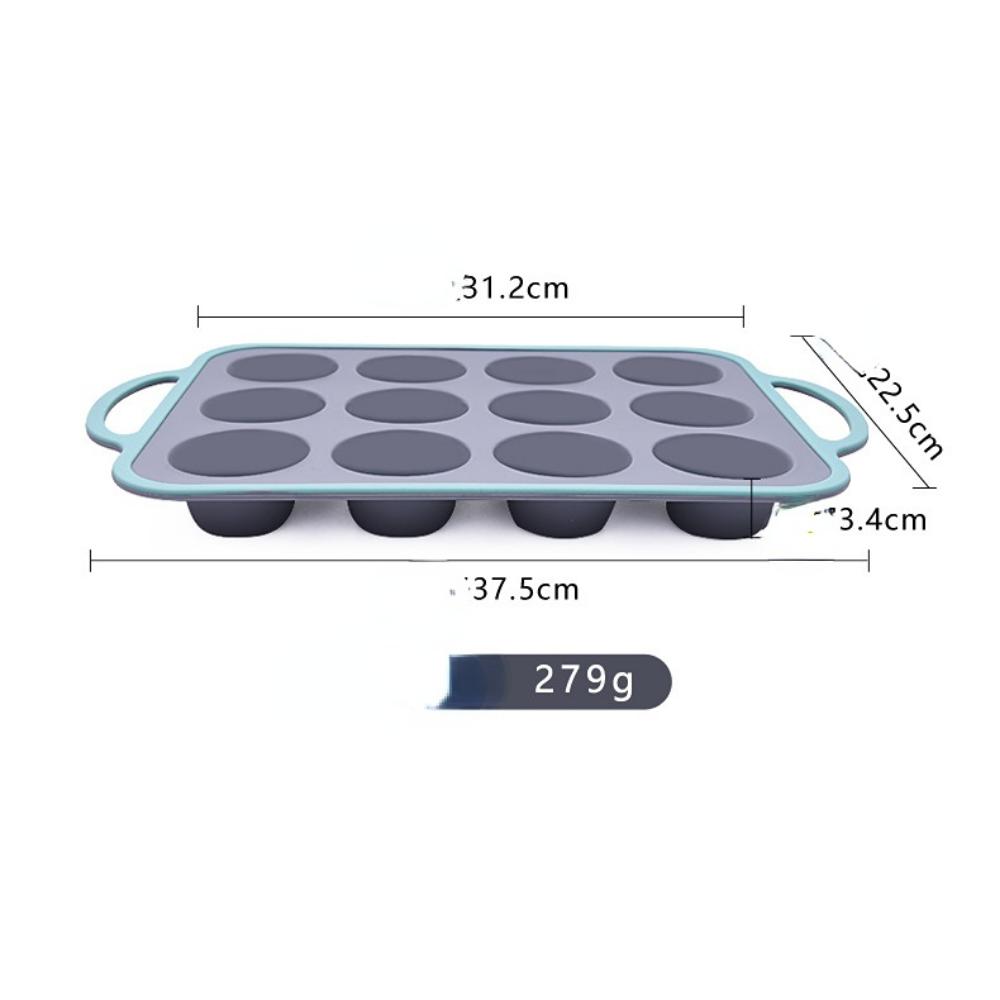 Two-color Nonstick 12 Even Cylindrical Cake Mold Baking Round Silicone Cake Mold Baking Pan Oven
