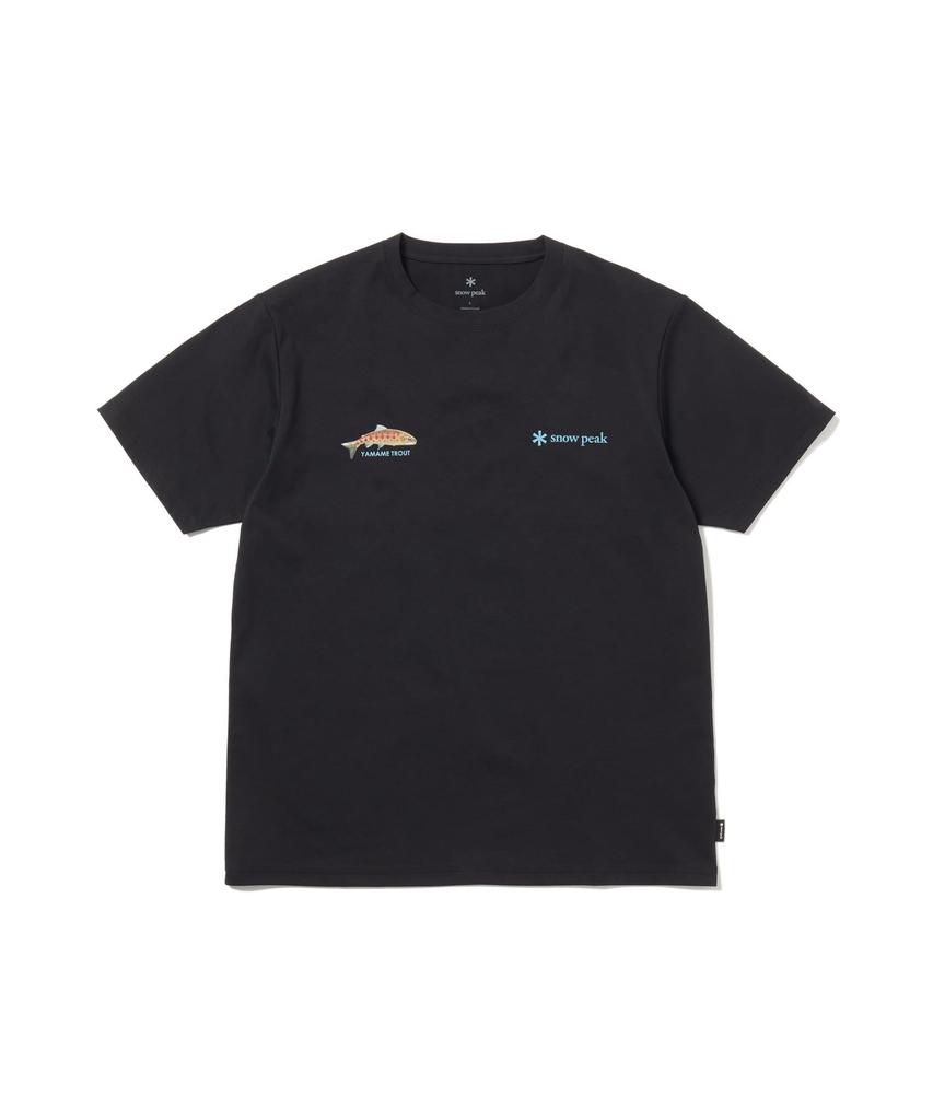 Northland Trout Dry Short Size M [Snow Peak] T-Shirt TS-26SU008 T-shirt, Sleeve, Men's/Women's, BLACK,