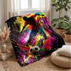 Soccer Passion In Flames Theme Blanket Lightweight Warm Flannel Blanket Decorative Throw Blanket for Home Decoration